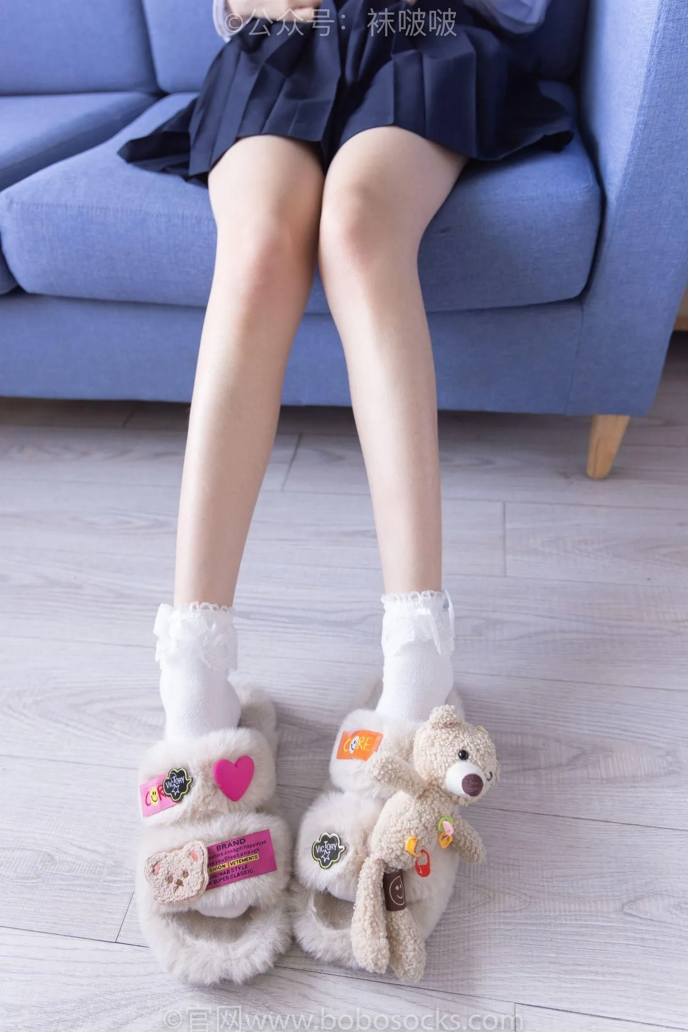 [BoBoSocks袜啵啵]NO.070 稚予-皮鞋、拖鞋、过膝袜、白棉袜 [148P]插图1